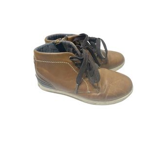 Boys Brown London Underground Boots, Size 13